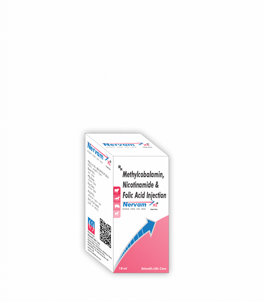 Methylcobalamin, Nicotinamide & Folic Acid Veteriary Injection