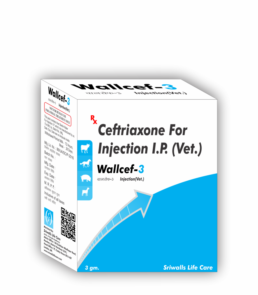 Veterinary Ceftriaxone 3 gm Injection