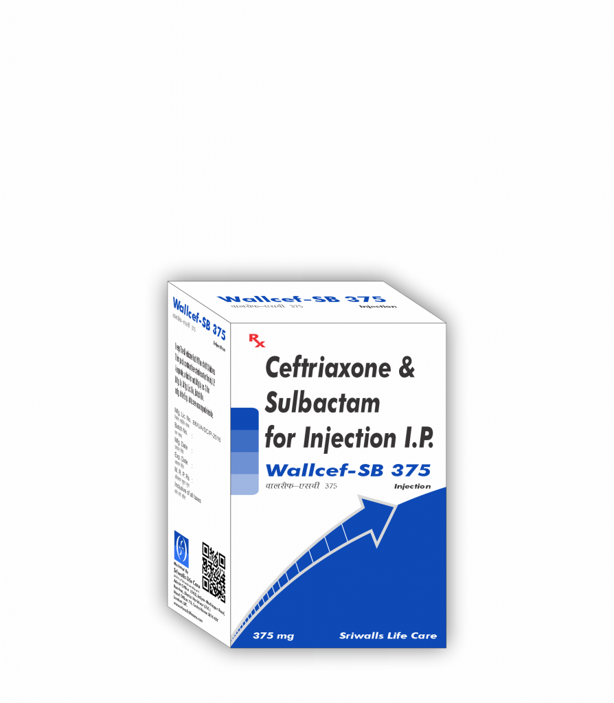 Veterinary Ceftriaxone 250 mg & Sulbactam 125 mg Injection