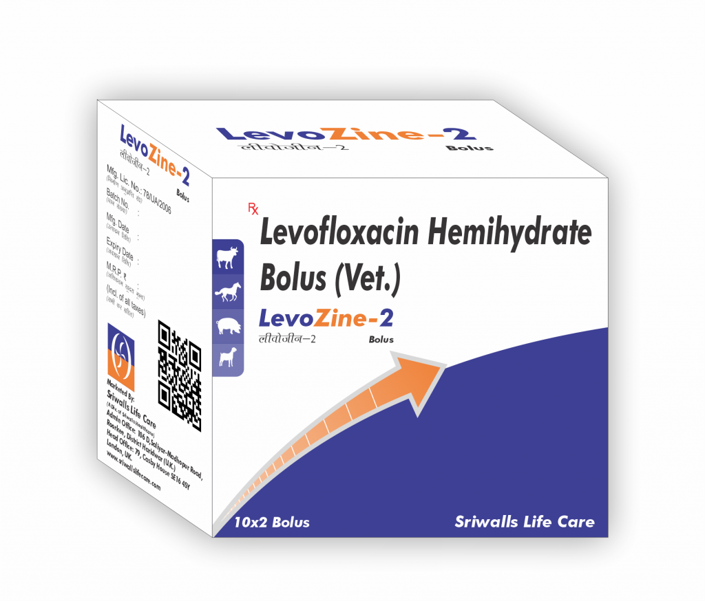 Levofloxacin 2 gm Veterinary Bolus